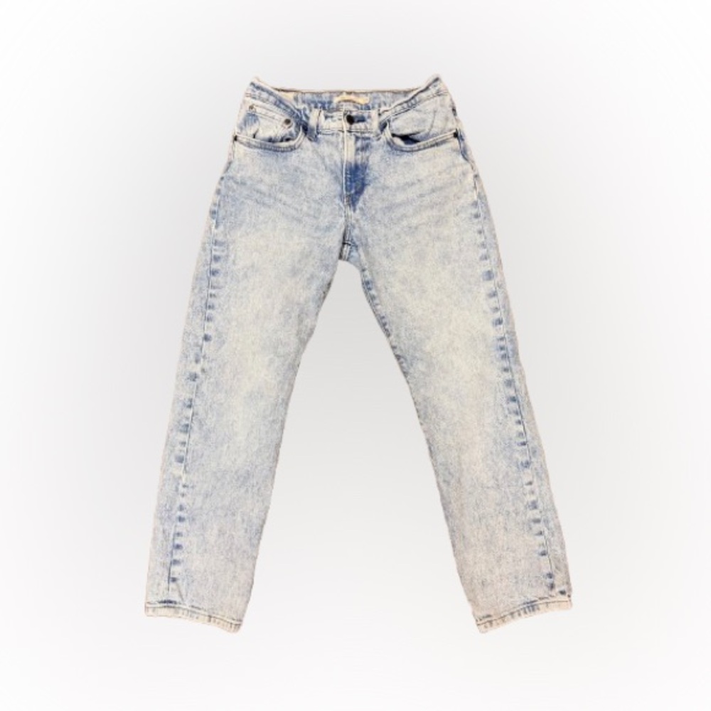 Levi’s Premium Middy Straight Jeans-501 Style-Light Wash Acid Denim Size 27-BigE